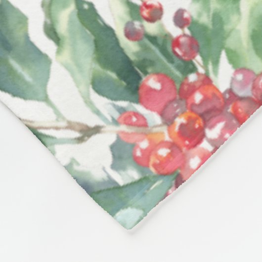 Kerst Rood, Wit Oma's Gezellige Fleece Deken (Hoek)