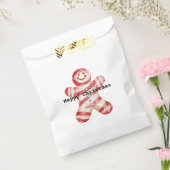 Kerst Rood Wit Pepermunt Gingerbread Cookie Bedankzakje (Gezegeld)