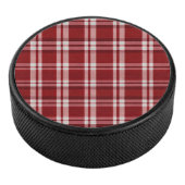 Kerst Rood Wit Plaid Hockey Puck (3/4)