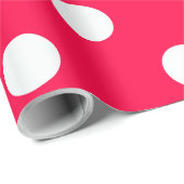 Kerst Rood Wit Polka Dots  Sjabloon Cadeaupapier (Rol Hoek)