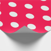 Kerst Rood Wit Polka Dots  Sjabloon Cadeaupapier (Hoek)