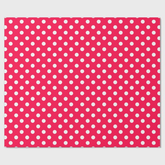 Kerst Rood Wit Polka Dots Trendy Sjabloon Cadeaupapier (Vlak)