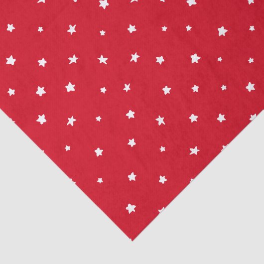 Kerst rood wit sterren grillige vakantie tissuepapier (Detail)