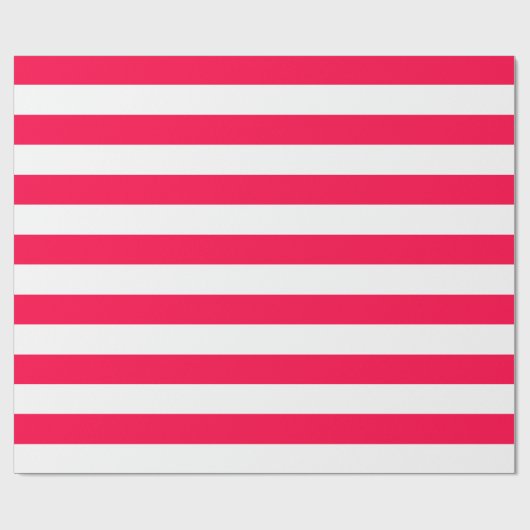 Kerst Rood Wit Strepen Elegante Sjabloon Cadeaupapier (Vlak)