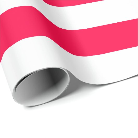 Kerst Rood Wit Strepen Elegante Sjabloon Cadeaupapier (Rol Hoek)