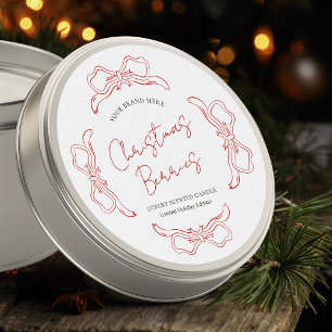Kerst Rood & Wit Winter Feestelijk Product Label