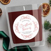 Kerst Rood & Wit Winter Feestelijk Product Label