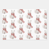 Kerst Rood Witte Pepermunt Bomen Vossen Cookies Inpakpapier Vel (Voorkant 2)