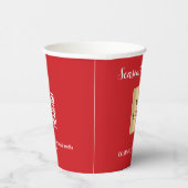 Kerst rood zakelijke logo qr code papieren bekers (Rechts)