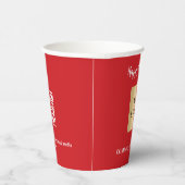 Kerst rood zakelijke logo qr code papieren bekers (Rechts)