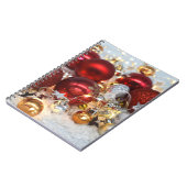Kerst Rood & Zilver Decor Ballen Notitieboek (Linkerzijde)