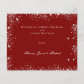 Kerst rood zilver foto venster kaart (Achterkant)