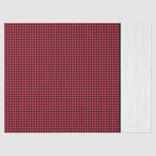 Kerst Rood Zwart Controleer Patroon Twee Tone Clas Tissuepapier (Voorkant)