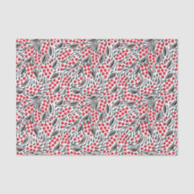 Kerst Rood Zwart Wit Winter Holly Berries