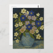 Kerst Roos, Dogwood en Hepatica Briefkaart (Voorkant / Achterkant)