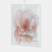 Kerst Roos glas Ornament (Voorkant links)