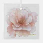 Kerst Roos glas Ornament (Voorkant)