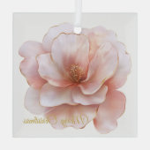 Kerst Roos glas Ornament (Achterkant)