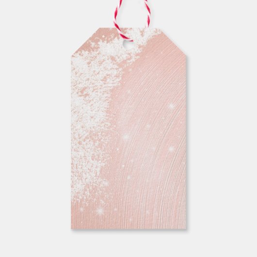 Kerst Roos Gold Joyful Cadeaulabel (Achterkant)