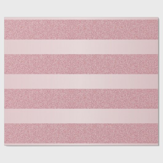 Kerst Roos Goud Glitter Modern Sjabloon Chic Cadeaupapier (Vlak)