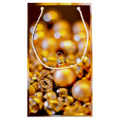 Kerst Roos Gouden Baubles Klein Cadeauzakje (Achterkant)