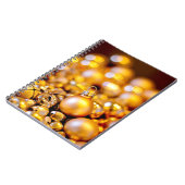 Kerst Roos Gouden Baubles Notitieboek (Linkerzijde)