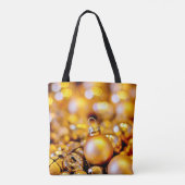 Kerst Roos Gouden Baubles Tote Bag (Achterkant)