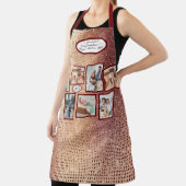 Kerst Roos Gouden Glitter Rode Nana Familie Foto Schort (Insitu)