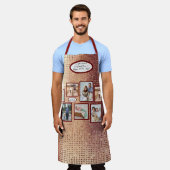 Kerst Roos Gouden Glitter Rode Nana Familie Foto Schort (Gedragen)