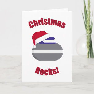 Kerst rotsen! krullen feestdagen kaart