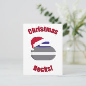 Kerst rotsen! krullen feestdagenkaart (Staand voorkant)