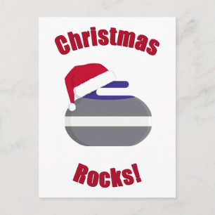 Kerst rotsen! krullen feestdagenkaart