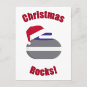 Kerst rotsen! krullen feestdagenkaart (Voorkant)