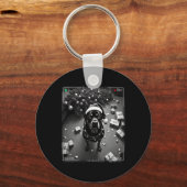 Kerst-Rottweiler betrapt op camera Sleutelhanger (Voorkant)