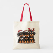 Kerst Rottweiler Dog Santa Tote Bag (Achterkant)