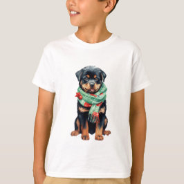 Kerst Rottweiler Kinder T-shirt – Leuke vakantie