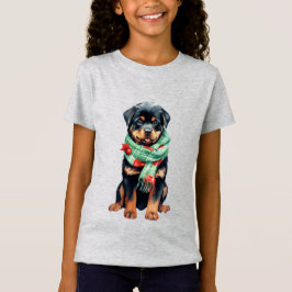 Kerst Rottweiler Kinder T-shirt – Leuke vakantie