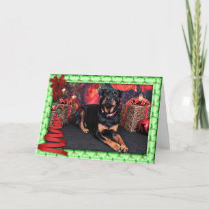 Kerst - Rottweiler - Nalani Feestdagen Kaart