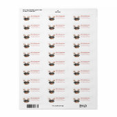 Kerst Rottweiler Retour Adreslabels Etiket (Full Sheet)