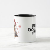 Kerst Rough Collie Hond gepersonaliseerd Mok (Midden)