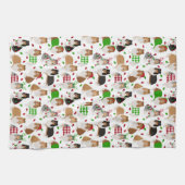 Kerst Rough Collie Kitchen Towel Theedoek (Horizontaal)