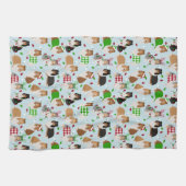 Kerst Rough Collie Kitchen Towel Theedoek (Horizontaal)