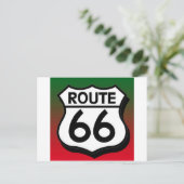 Kerst Route 66 Schild Feestdagenkaart (Staand voorkant)
