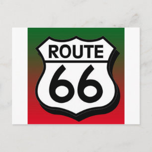 Kerst Route 66 Schild Feestdagenkaart