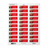 Kerst Roze Aangepaste Foto Retouradreslabels Etiket (Full Sheet)