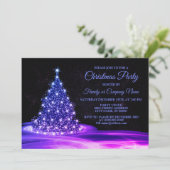 Kerst Roze Blauwe Zonnevel Winter Zwart Kaart (Staand voorkant)