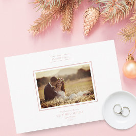 Kerst Roze Chic Jonggehuwden Foto Koppel Trouwen