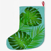 Kerst Roze Flamingo twinkle lichten Grote Kerstsok (Achterkant)