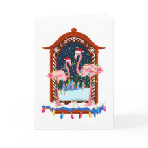 Kerst Roze Flamingo's Vakantie