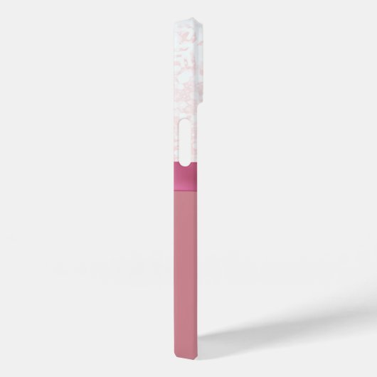 Kerst Roze Glitter Sneeuwvlok Lint Diamant Case-Mate iPhone Case (Achterkant / Rechts)